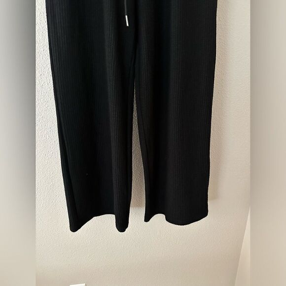 Polagram Well Made Waffle Black Waist Tie Pants Sz M - Picture 6 of 11